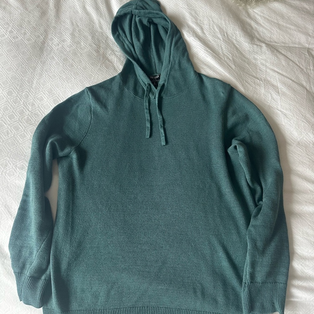 Todd Snyder Teal Knit Hoodie